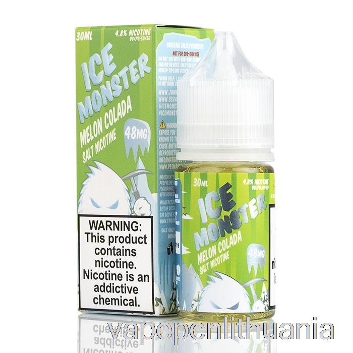 Ledo Meliono Kolada - Ledo Monstrų Druskos - 30ml 24mg Vape Skysčio